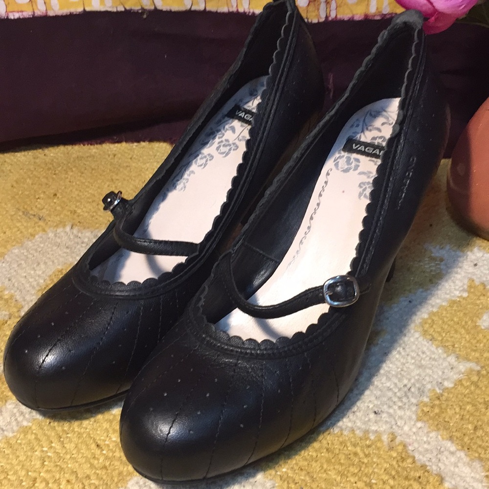 Vagabond Ladies Mary Jane Leather Heels Size 6.5/7 US womens 37EU - Picture 3 of 8